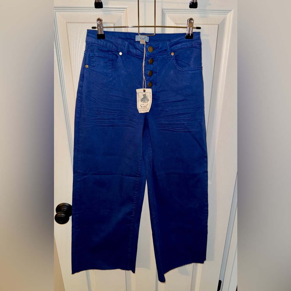 Easel Women’s Royal Blue Button-Up Jeans - Picture 2 of 5